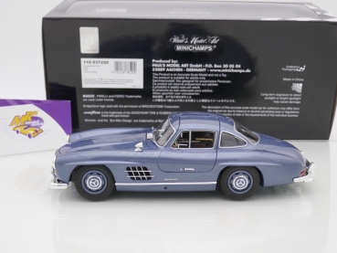 Preview: Minichamps 110037220 # Mercedes Benz 300 SL Coupe (W198) Baujahr 1955 " hellblaumetallic " 1:18