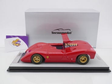 Preview: Tecnomodel TM18-250A # Ferrari 612 Can-Am Press Version 1968 Rosso Corsa 1:18 Nur 100 Stück !!