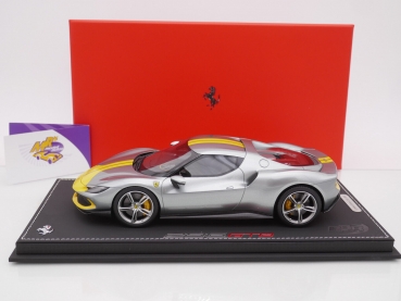 Preview: BBR P18211A # Ferrari 296 Assetto Fiorano Baujahr 2022 " Grigio Coburn " 1:18  Nur 300 Stück !!