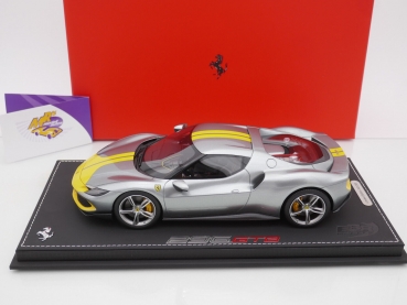 Preview: BBR P18211A # Ferrari 296 Assetto Fiorano Baujahr 2022 " Grigio Coburn " 1:18  Nur 300 Stück !!