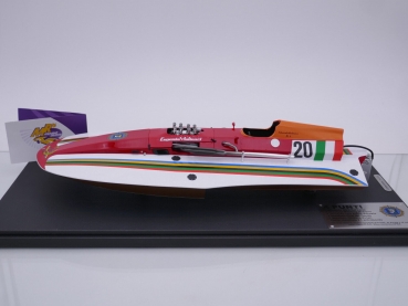 Preview: BBR FER003 # Eugenin Molinari 4 Punti Motorbot Baujahr 1980 " rot-weiß " 1:18 Nur 300 Stück !!