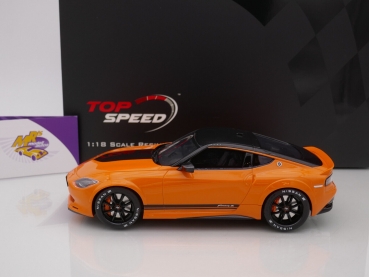 Preview: Top Speed TS0406 # Nissan Fairlady Z Customized Prototyp Coupe Baujahr 2023 " orange-schwarz " 1:18