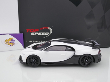 Preview: Top Speed TS0387 # Bugatti Chiron Pur Sport Baujahr 2020 " weiß-schwarz " 1:18