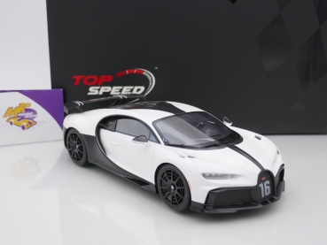 Preview: Top Speed TS0387 # Bugatti Chiron Pur Sport Baujahr 2020 " weiß-schwarz " 1:18