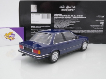 Preview: Minichamps 155026009 # BMW 323i Limousine Baujahr 1982 " saturnblau " 1:18