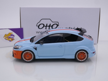 Preview: Ottomobile OT1011 # Ford Focus RS Mk 2 Le Mans Edition Baujahr 2010 " hellblau-orange / GULF Design " 1:18