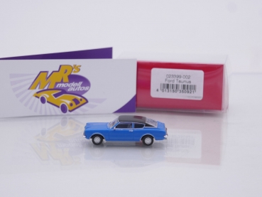 Preview: Herpa 023399-002 # Ford Taunus Coupe Baujahr 1975 " blau-schwarz " 1:87