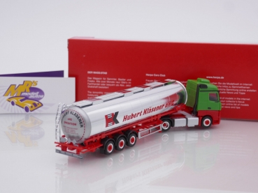 Preview: Herpa 315395 # Mercedes-Benz Actros Aero Jumbochromtank-Sattelzug " Hubert Kläsener oHG " 1:87