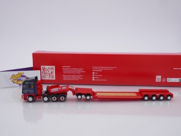Preview: Herpa 315814 # MAN TGX GX Schwerlast-Sattelzug " Bowler (England) " 1:87