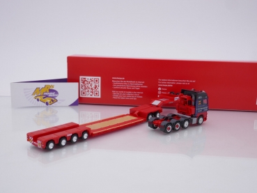 Preview: Herpa 315814 # MAN TGX GX Schwerlast-Sattelzug " Bowler (England) " 1:87