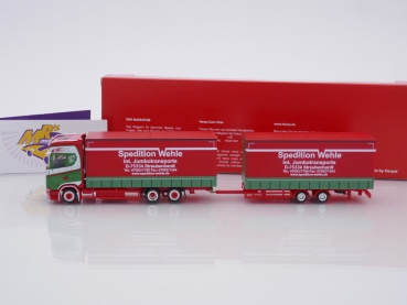 Preview: Herpa 315425 # Scania CS 20 HD Volumen-Hängerzug " Spedition Wehle " 1:87