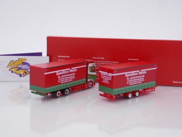 Preview: Herpa 315425 # Scania CS 20 HD Volumen-Hängerzug " Spedition Wehle " 1:87