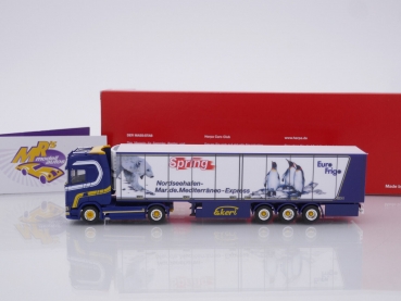 Preview: Herpa 315586 # Scania CS 20 HD Kühlkoffer-Sattelzug " Spring - Euro Frigo " 1:87
