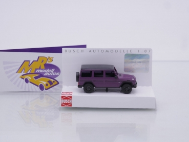 Preview: Busch 51474 # Mercedes-Benz G-Klasse 35 Jahre Edition Baujahr 2015 " violett-schwarz " 1:87