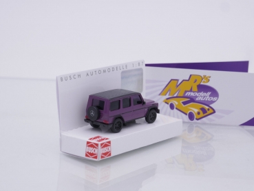 Preview: Busch 51474 # Mercedes-Benz G-Klasse 35 Jahre Edition Baujahr 2015 " violett-schwarz " 1:87