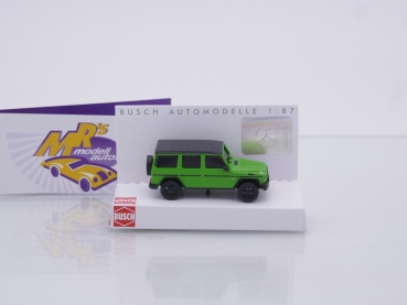 Preview: Busch 51473 # Mercedes-Benz G-Klasse 35 Jahre Edition Baujahr 2015 " giftgrün-schwarz " 1:87