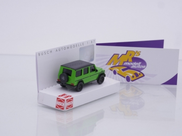 Preview: Busch 51473 # Mercedes-Benz G-Klasse 35 Jahre Edition Baujahr 2015 " giftgrün-schwarz " 1:87