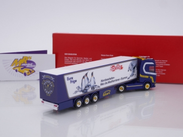 Preview: Herpa 315586 # Scania CS 20 HD Kühlkoffer-Sattelzug " Spring - Euro Frigo " 1:87