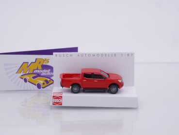 Preview: Busch 53700 # Nissan Navara Pick-Up Geländewagen Baujahr 2015 " rot " 1:87