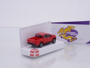 Preview: Busch 53700 # Nissan Navara Pick-Up Geländewagen Baujahr 2015 " rot " 1:87