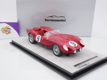 Preview: Tecnomodel TM18-254C # Ferrari 250 TR Pontoon Fender Nr.9 24h Le Mans 1957 " O. Genebien - M. Trintignant " 1:18