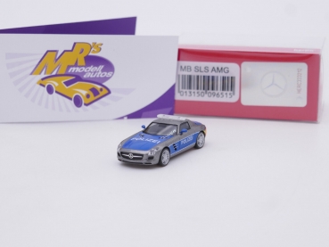 Herpa 096515 # Mercedes Benz SLS AMG silbermetallic " Polizei Showcar " 1:87