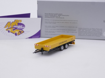 Herpa 950442 # 2-achs LKW Tiefladeanhänger " Leonard Weiss " 1:87