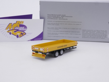 Preview: Herpa 950442 # 2-achs LKW Tiefladeanhänger " Leonard Weiss " 1:87