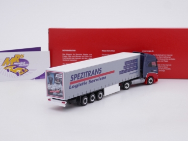 Preview: Herpa 315258 # Iveco S-Way LNG Gardinenplanen-Sattelzug " Spezitrans " 1:87