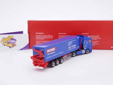 Preview: Herpa 315432 # MAN TGX GM Container-Seitenlader " Bobe Spedition " 1:87