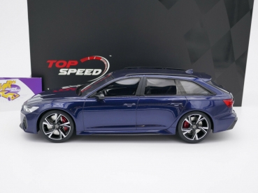 Top Speed TS0315 # Audi RS 6 Avant Baujahr 2020 " navarra blaumetallic " 1:18