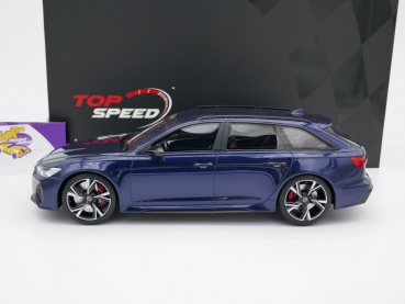 Preview: Top Speed TS0315 # Audi RS 6 Avant Baujahr 2020 " navarra blaumetallic " 1:18