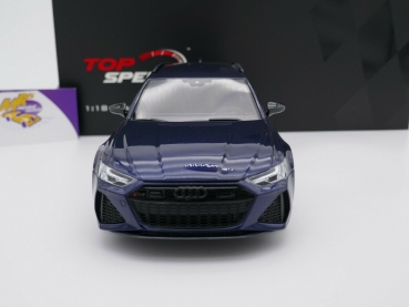 Preview: Top Speed TS0315 # Audi RS 6 Avant Baujahr 2020 " navarra blaumetallic " 1:18