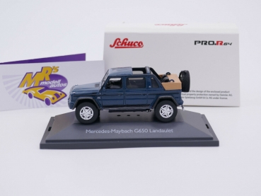Preview: Schuco Pro.R64 20013 # Mercedes-Maybach G650 Landaulet Baujahr 2020 " blaumetallic " 1:64