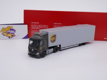 Herpa 314244 # MB Actros Streamspace 2.3 Jumbokoffersattelzug " UPS " 1:87