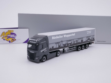 Herpa 945707 # Iveco S-Way Koffer-Sattelzug " Bücheler Spedition Wuppertal " 1:87