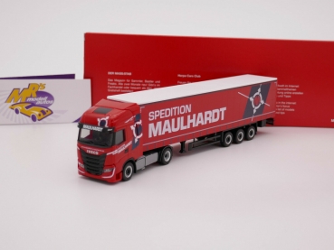 Herpa 313506 # Iveco S-Way Gardinenplanen-Sattelzug " Spedition Maulhard " 1:87