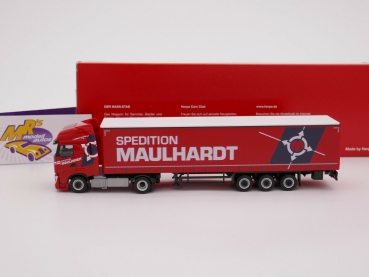 Preview: Herpa 313506 # Iveco S-Way Gardinenplanen-Sattelzug " Spedition Maulhard " 1:87