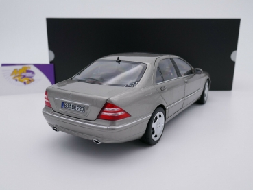 Preview: Norev B66040660 # Mercedes Benz S 600 (V220) S-Klasse Baujahr 2000-2005 " cubanitsilber " 1:18