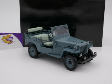 Preview: Kyosho 08959G # Toyota Land Cruiser BJ 4x4 Baujahr 1951 " graublau " 1:18