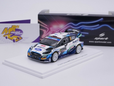 Spark S6586 # Ford Fiesta WRC Nr.3 Rallye Monte Carlo 2021 " M. Markkula " 1:43