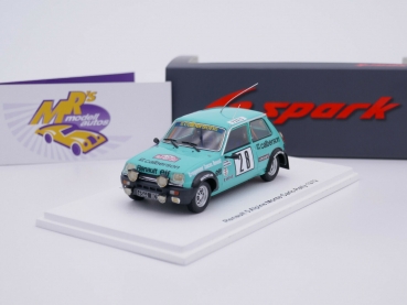 Spark S6036 # Renault 5 Alpine Nr.28 Rallye Monte Carlo 1979 " Saby - Guegan " 1:43