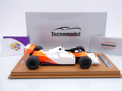 Preview: Tecnomodel TM18-385E # McLaren MP4/1C F1 #7 Test Silverstone 1983 " Ayrton Senna " 1:18
