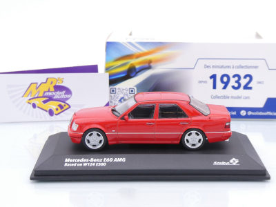 Preview: Solido S4313204 # Mercedes-Benz E60 AMG W124 Baujahr 1993 " Signalrot " 1:43