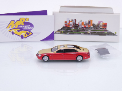 Preview: Micro City / Herpa 87MC000034 # Mercedes Maybach 62S Baujahr 2002 " rotmetallic-goldmetallic " 1:87