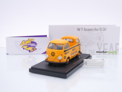 Autocult 99125 # Double VW T1 Recovery Bus Baujahr 1962 " Heinz Service Station " mit Jahresbuch USB Stick 1:43