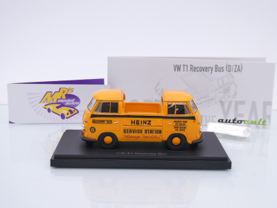 Preview: Autocult 99125 # Double VW T1 Recovery Bus Baujahr 1962 " Heinz Service Station " mit Jahresbuch USB Stick 1:43