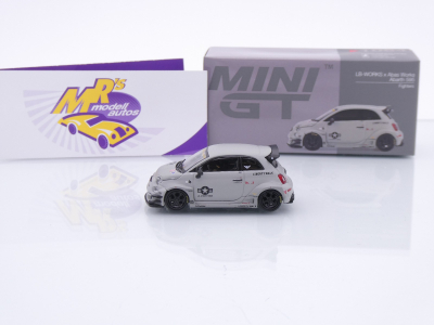 Preview: TSM MINI GT MGT01064-L # Fiat Abarth 595 LB-Works X Abas 2024 grau " Fighters  " 1:64