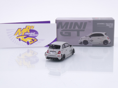 Preview: TSM MINI GT MGT01064-L # Fiat Abarth 595 LB-Works X Abas 2024 grau " Fighters  " 1:64