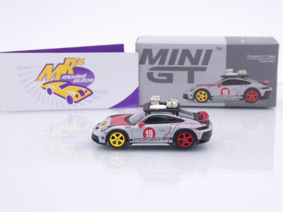 Preview: TSM MINI GT MGT01068-L # Porsche 911 (992) #19 Dakar 2024 " Uncle Rallye " 1:64
